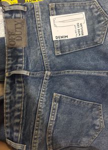 Wide Leg Blue Denim Jeans