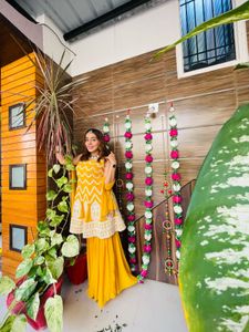 Mustard Sharara Set