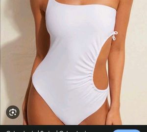 Chic White One-Piece Swimsuit