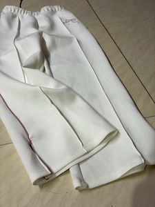 Bow White Casual Pants