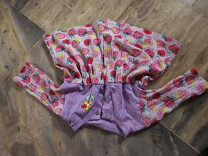 Cute Strawberry Print Baby Girl Dress