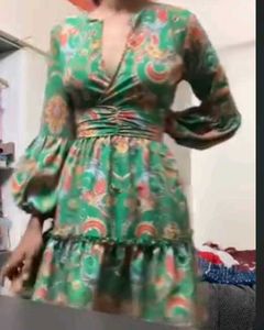 Bohemian Print Wrap Dress