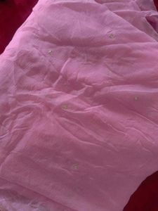 Elegant Pink Embroidered Saree