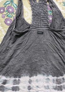 Gray Tie-Dye Tank Top