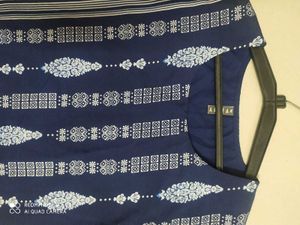 Elegant Blue Printed Kurti