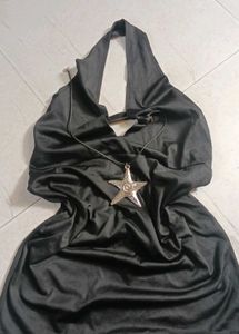 black halter neck y2k top