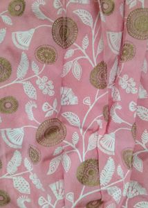 Peach Kurta Set With Embroidered Yolk