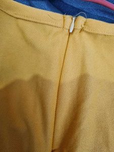 Stylish Yellow Flared Dress