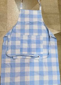 Blue Gingham Apron &amp; Gloves Set