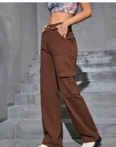 Trendy Cargo Pants - brown