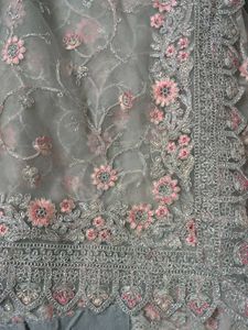 party wear net saree with peticot