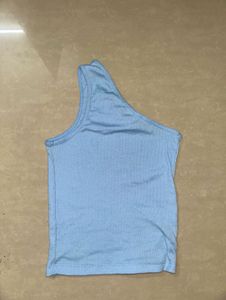 Baby Blue One Shoulder Top