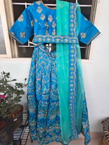 Elegant Blue Lehenga Choli Set