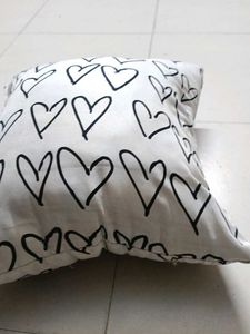 Cute Heart Print Decorative Pillow