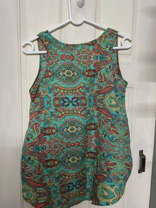 Patterned Sleeveless Top