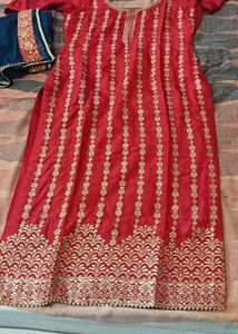 Beautiful Red &amp; Gold Kurta Set