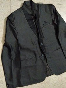 Sleek Black Bandhgala Suit Set