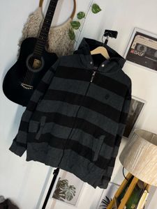 South Pole Men's Striped Zip-Up Hoodie