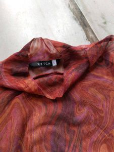 Stylish Swirl Print Top