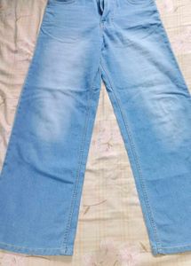 Light Wash Wide Leg Denim Jeans