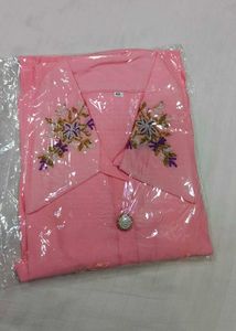 Elegant Pink Embroidered Kurta set