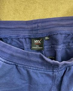 HRX Stylish Blue Track Pants with Accent Stripes