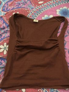 Ribbed Ruched Tank Top