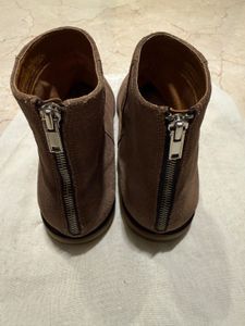 Zara Suede Zip Boots