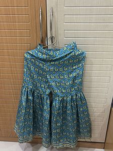 Beautiful Teal Kurta Set with Yellow Dupatta