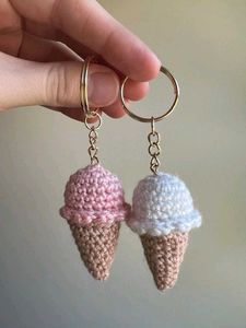 Crochet Icecream Keychain