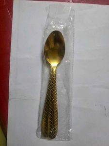 Elegant Gold Finish Spoon Set very thick and best