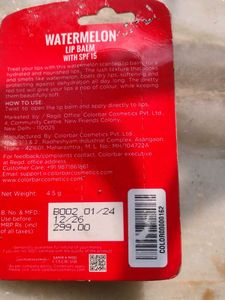 Colorbar Watermelon Lip Balm SPF 15