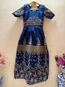 Blue & Gold Ethnic Dress