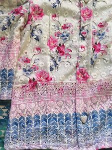 Floral Chikankari Puff-Sleeve Cotton Top