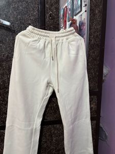 Cream Relaxed Fit Sweatpants
