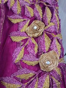 Gorgeous Pink &amp; Gold Embellished Kurta Set