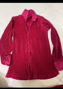 Chic Velvet Pleated Co-ord Set