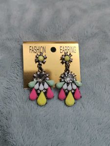 Colorful Statement Drop Earrings