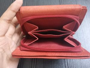 Red  leather Wallet