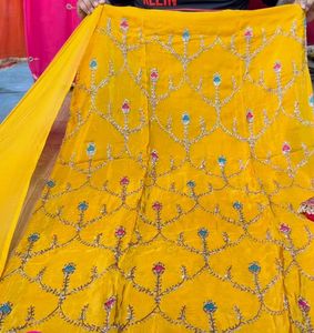 Designer Yellow Handwork suit