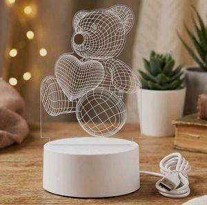 3D daddy bear led lamp