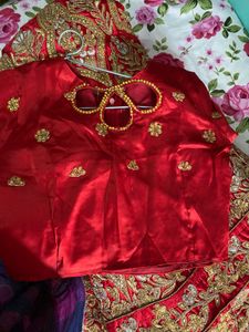Red Embroidered Lehenga Choli Set