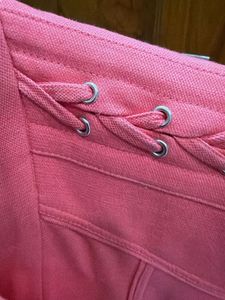 Stylish Pink Lace-Up Jacket