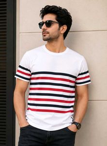 Men's Striped Casual T-Shirt