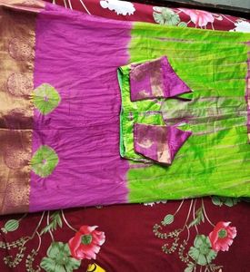 Beautiful Pink &amp; Green Lehenga Choli