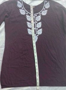 Embroidered Short Cotton Kurti