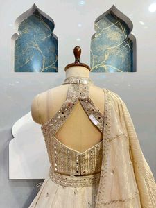 Elegant Cream Lehenga Choli, FIXED PRICE