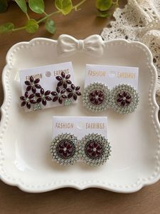 Elegant Earring Set - 3 Pairs