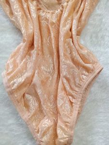 Peach Lace Bodysuit