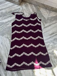 Elegant Purple Kurta Set with White Embroidery